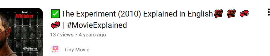 YouTube Kindly Explains it in English When Searching for “Movie title + Explained”